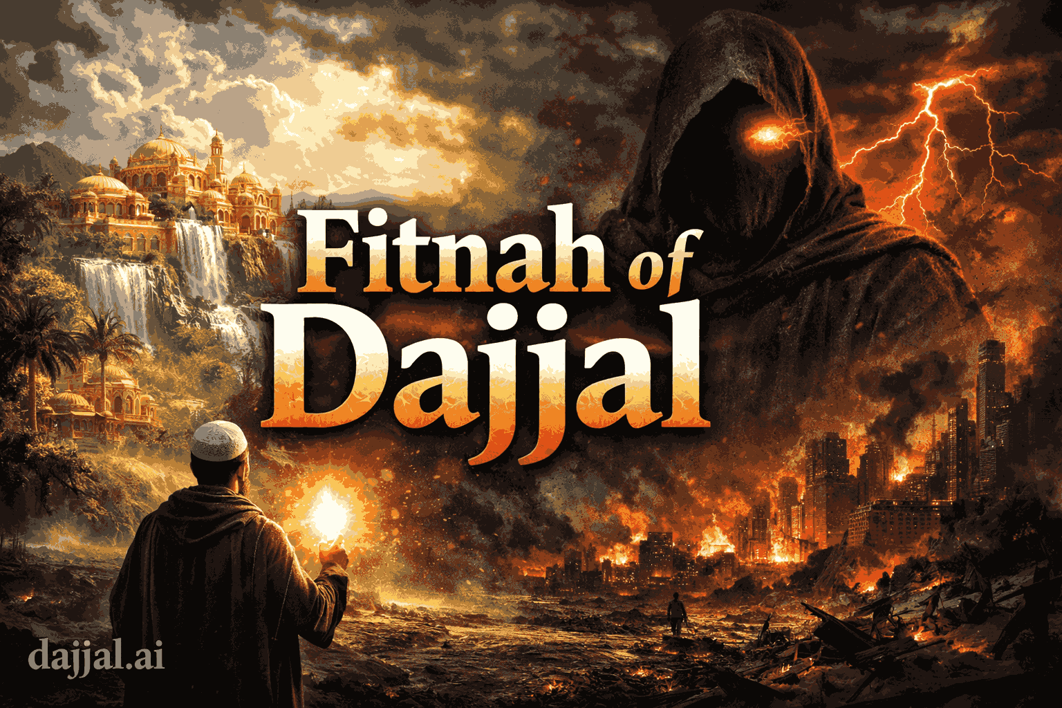 Fitnah of Dajjal Explained Deeply in Islam Guide Fitnah of Dajjal light vs darkness